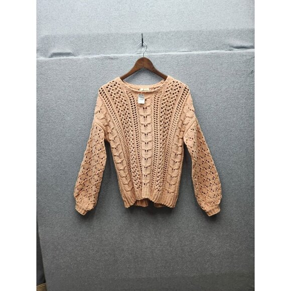Sky & Sparrow Womens Peach Chenille Knit Sweater M - Picture 1 of 6